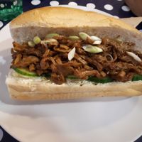 Hoisin duck baguette at Aubergine in Cardiff
