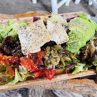 Vegan plate for breakfast   at Painapol in Holbox
