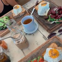 We all ordered avocado toast  at Painapol in Holbox