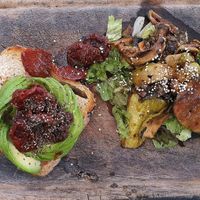 Avo toast at Painapol in Holbox