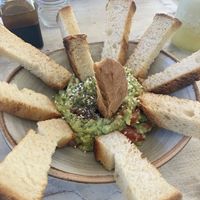Guacamole with home-made bread  at Painapol in Holbox
