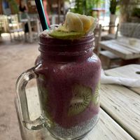Perfect for a hot island day vegan smoothies   at Painapol in Holbox