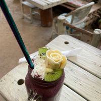 Beautiful Perfect vegan smoothies   at Painapol in Holbox