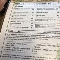 Menu Jan 2020 at Painapol in Holbox