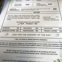 Menu Jan 2020 at Painapol in Holbox