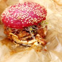 Pulled pork burger at VegaSpix in La Ciotat