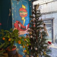 Window decoration at VegaSpix in La Ciotat