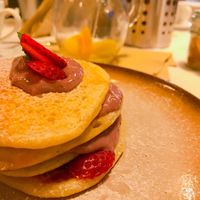 Pancakes with vegan “tvaroh" at Pilgrim in Brno
