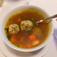 Typical czech soup with “knedlicky”/dumplings at Pilgrim in Brno