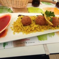 Falafel on Quinoa at Lacroma in Dubrovnik