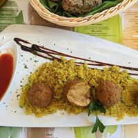Falafel with quinoa at Lacroma in Dubrovnik