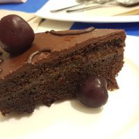 Sacher cake at Duke's in Miliano
