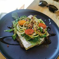 Tartine fromage frais et emmental at AmaZone Cafe in Moliets