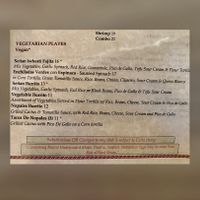 Menu choices for vegan or vegetarian  at De Mole in Brooklyn