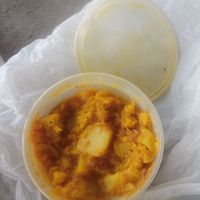 aloo gobi (picture taken 1 day later outside of my workplace)  at Taj Palace in Hilliard