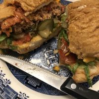 Vegan saki burger 🍔  at Saki Souvlaki  in Cheltenham