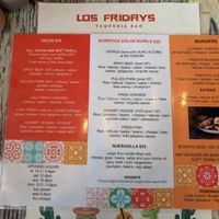 Menu April 2026 at Los Fridays in Daylesford