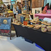 Stall: pastries, salads and kimchi at Soy Ahoy in Bristol