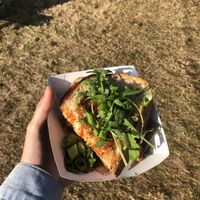 Kimchi sourdough toastie (£8, it was sliced in half but I can’t get over the size omg) with ketchup😻  at Soy Ahoy in Bristol