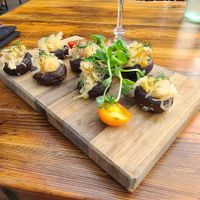 Stuffed mushroom at Pitchfork Eatery in Nelson