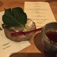 dessert!  (tasted like a jelly filled donut!). scrumptious! at Kajitsu in New York City