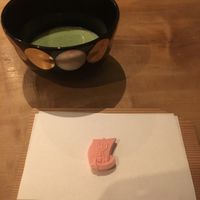 New Year cookies and matcha  at Kajitsu in New York City