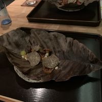 Mushrooms, ginkgo nuts, ... at Kajitsu in New York City