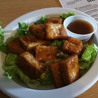 Tofu Bites w. Oriental Sesame Sauce at Cyber Cafe West in Binghamton