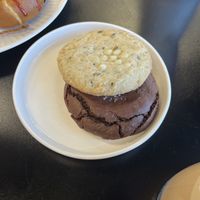 Earl grey lavender cookie and brownie cookie   at Canela in Calgary