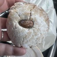 Amaretti cookie  at Canela in Calgary