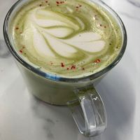 Peppermint matcha at Canela in Calgary