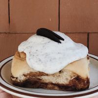 Our seasonal Oreo cinnamon roll  at Canela in Calgary