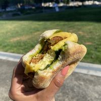 Chimichurri Breakfast Sandwich at Spoiled Vegans Cafe in San Diego