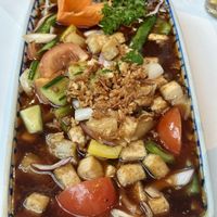 Phad priewaan, sweet and sour veggies with tofu  at Thong Thai in Wemeldinge