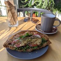 Croissant with vegan sausage at Rohe in Tallinn