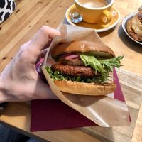 Rohe burger with pineapple. Quite good!  at Rohe in Tallinn