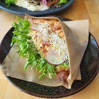 Smoked "sausage" croissant at Rohe in Tallinn