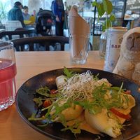 Seasonal filled pasta with a soft drink at Rohe in Tallinn