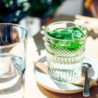 Tea made from fresh peppermint.  at Rohe in Tallinn