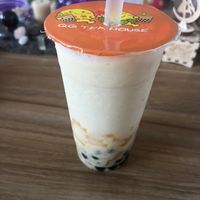 Passion fruit boba w/ soy milk & mango jelly  at QQ Tea House in Honolulu