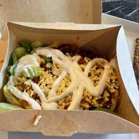 Vegan loaded fries   at Warner Bros. Studio Tour in Watford