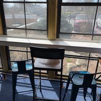 Indoor seating area at The Pink Bean in Somerset