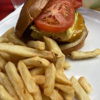 Veggie life vegan burger  at Three Dollar Deweys in Portland