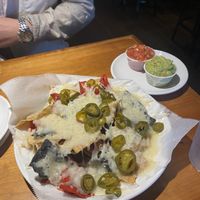 vegan nachos   at Three Dollar Deweys in Portland