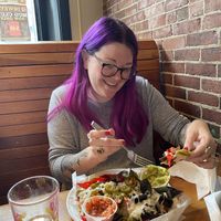 Vegan jackfruit nachos  at Three Dollar Deweys in Portland