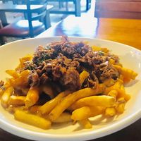 Vegan poutine   at Three Dollar Deweys in Portland
