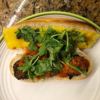 Sad and cold vegan meatball sandwich for $15.95 at Holi Vegan Kitchen in Miami