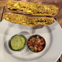 Spicy crunch wrap at Holi Vegan Kitchen in Miami