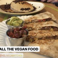 Everything from Vegan Chocolate Pancakes to Vegan Quesadillas! at Holi Vegan Kitchen in Miami