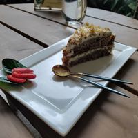 The best carrot cake I've ever had at Once:Once in Antigua